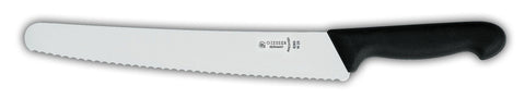 Genware 8265-W-25 Giesser Curved Pastry Knife 9 3/4" Serr.