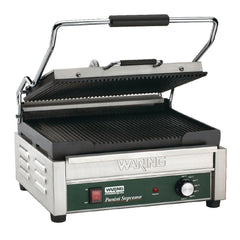 Waring WPG250K Large Panini Grill | Cast Iron Ribbed Plates