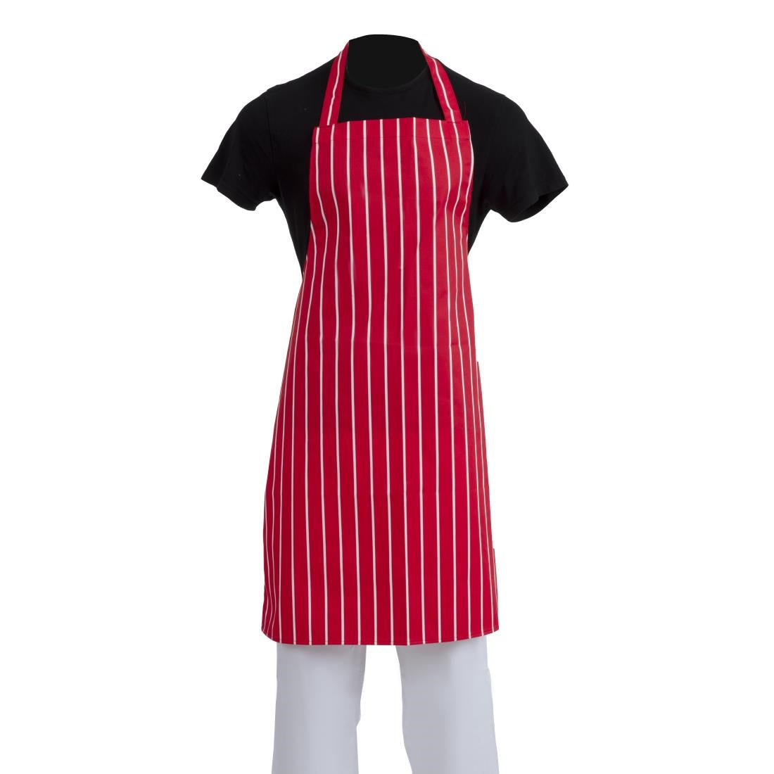 Whites Bib Apron Red And White Stripe product image