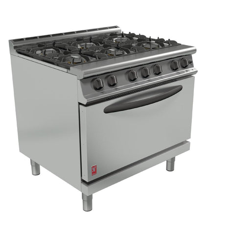Falcon 6 Burner Dominator Plus Oven Range G3101D Natural Gas with Feet