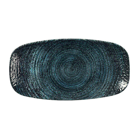 Churchill Homespun Chroma Blue Chefs' Oblong Plate 200mm (Pack of 12)