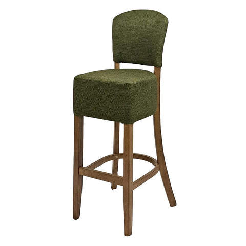 Hanoi Bar Chair in Weathered Oak with Shetland Forest Seatpad (Pack of 2)