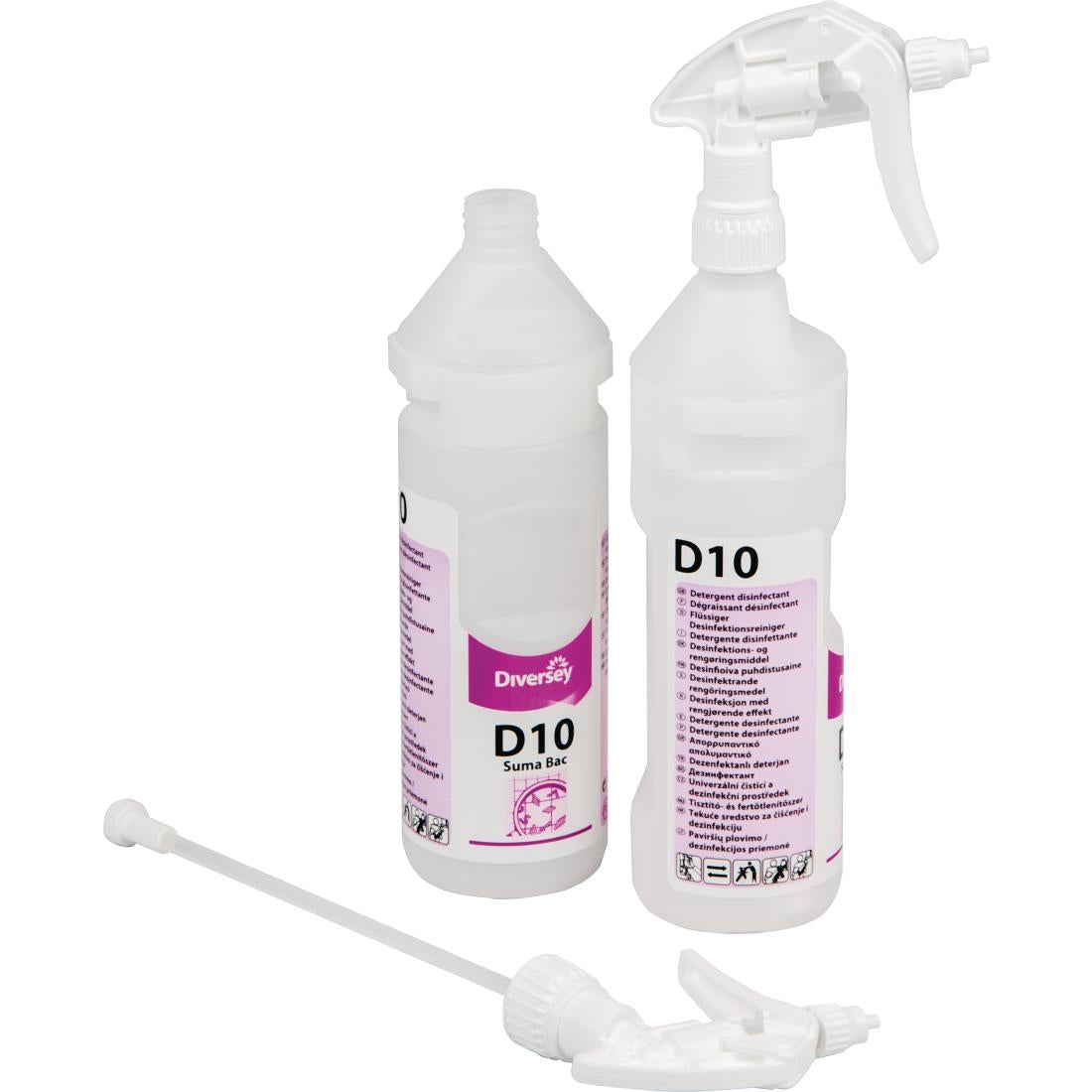 Suma D10 Cleaner and Sanitiser Refill Bottles product image