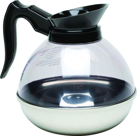 Genware 8890 Coffee Decanter Clear Top/S/St.Base 1.9L/64oz