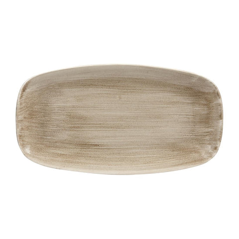 Churchill Stonecast Patina Antique Rectangular Plates Taupe 355mm (Pack of 6)