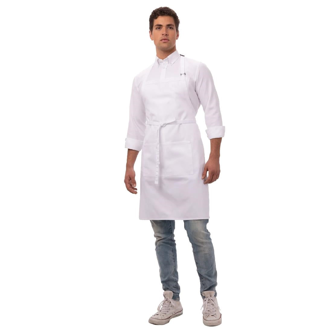Chef Works Bib Apron White product image