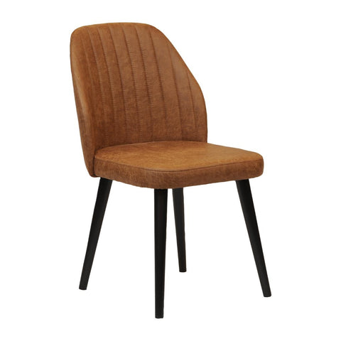 Tromso Dining Chair Buffalo Tan with Dark Wood Legs
