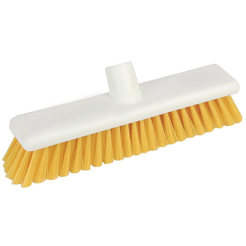 Jantex Hygiene Broom Soft Bristle Yellow 12in