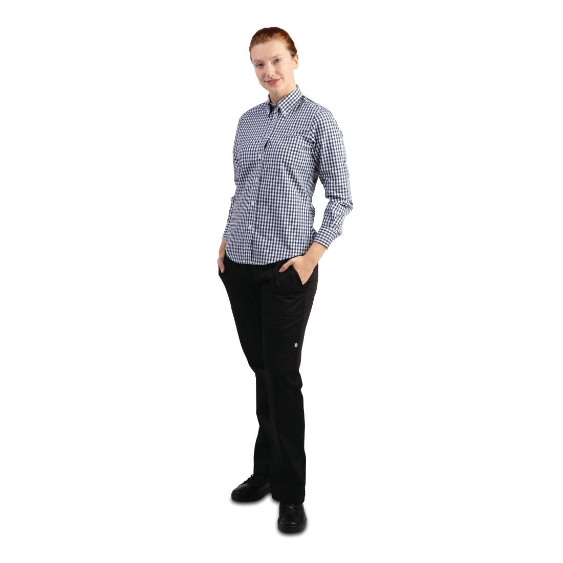 Chef Works Womens Gingham Shirt Black 2XL product image