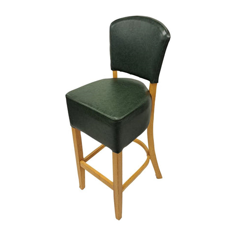 Hanoi Bar Chair in Soft Oak with Bison Cedar Vinyl (Pack of 2)