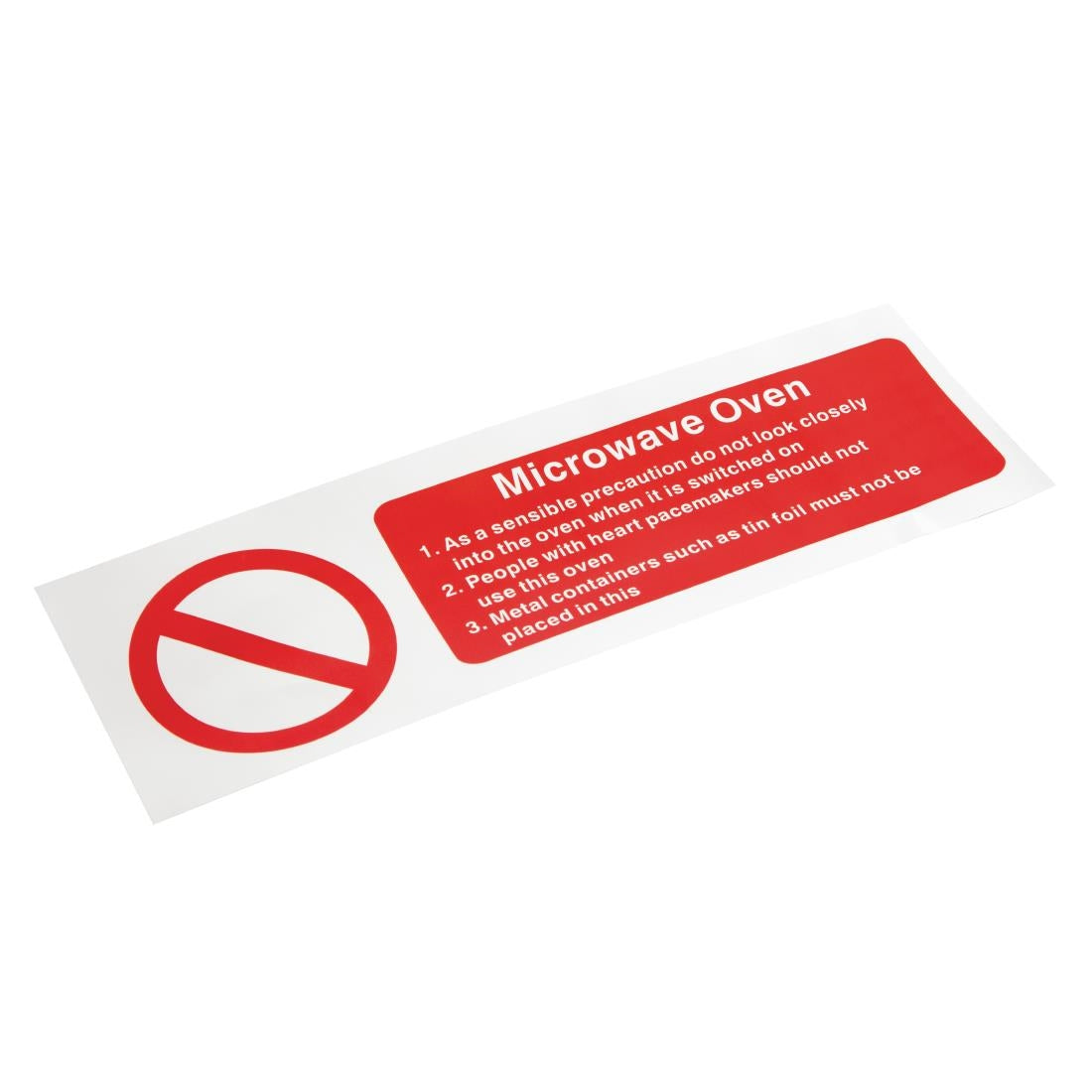 Vogue Microwave Oven Safety Sign product image