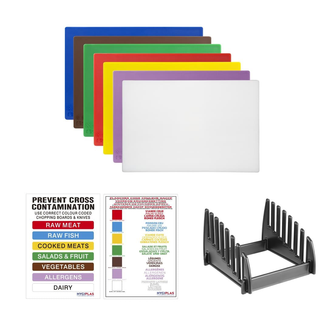 Hygiplas Low Density Chopping Boards Set product image