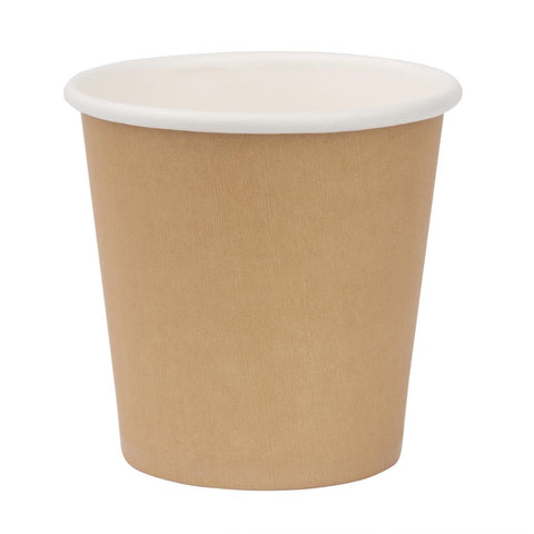 Fiesta Recyclable Espresso Cups Single Wall Kraft 112ml / 4oz (Pack of 50)