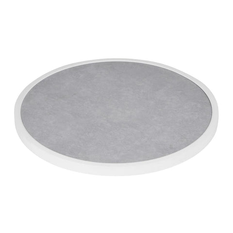 Bolero Fibre Glass Round Table Top Grey Stone Effect 580mm