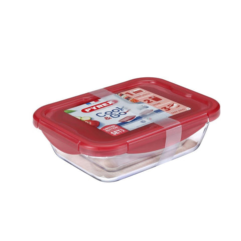 Pyrex Cook & Go 2 Piece Storage Set Red 0.8Ltr & 1.7Ltr
