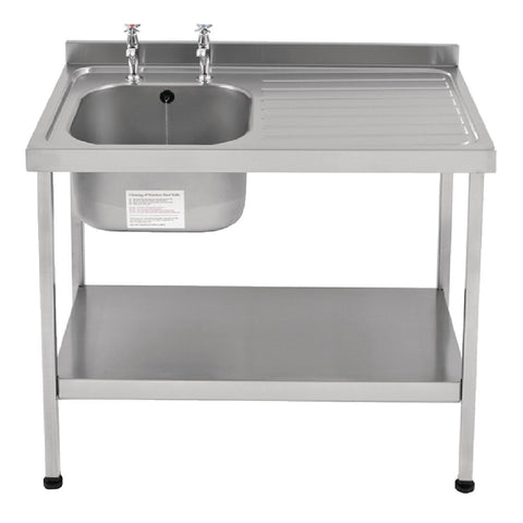 KWC DVS Self Assembly Stainless Steel Sink Right Hand Drainer 1000x600mm