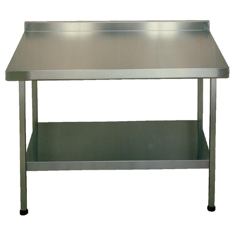 KWC DVS Stainless Steel Wall Table with Upstand 1200x650mm