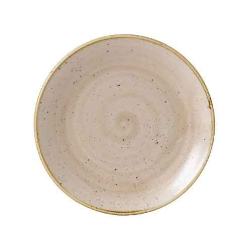 ChurchillÂ Stonecast Coupe Plate Nutmeg Cream 165mm (Pack of 12)