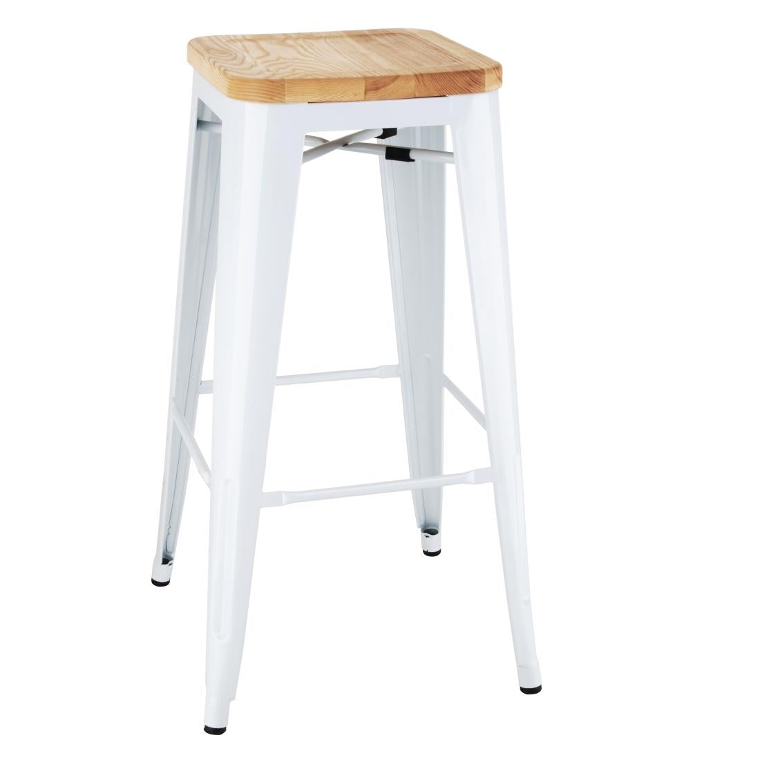 Bolero Bistro High Stools with Wooden Seatpad product image