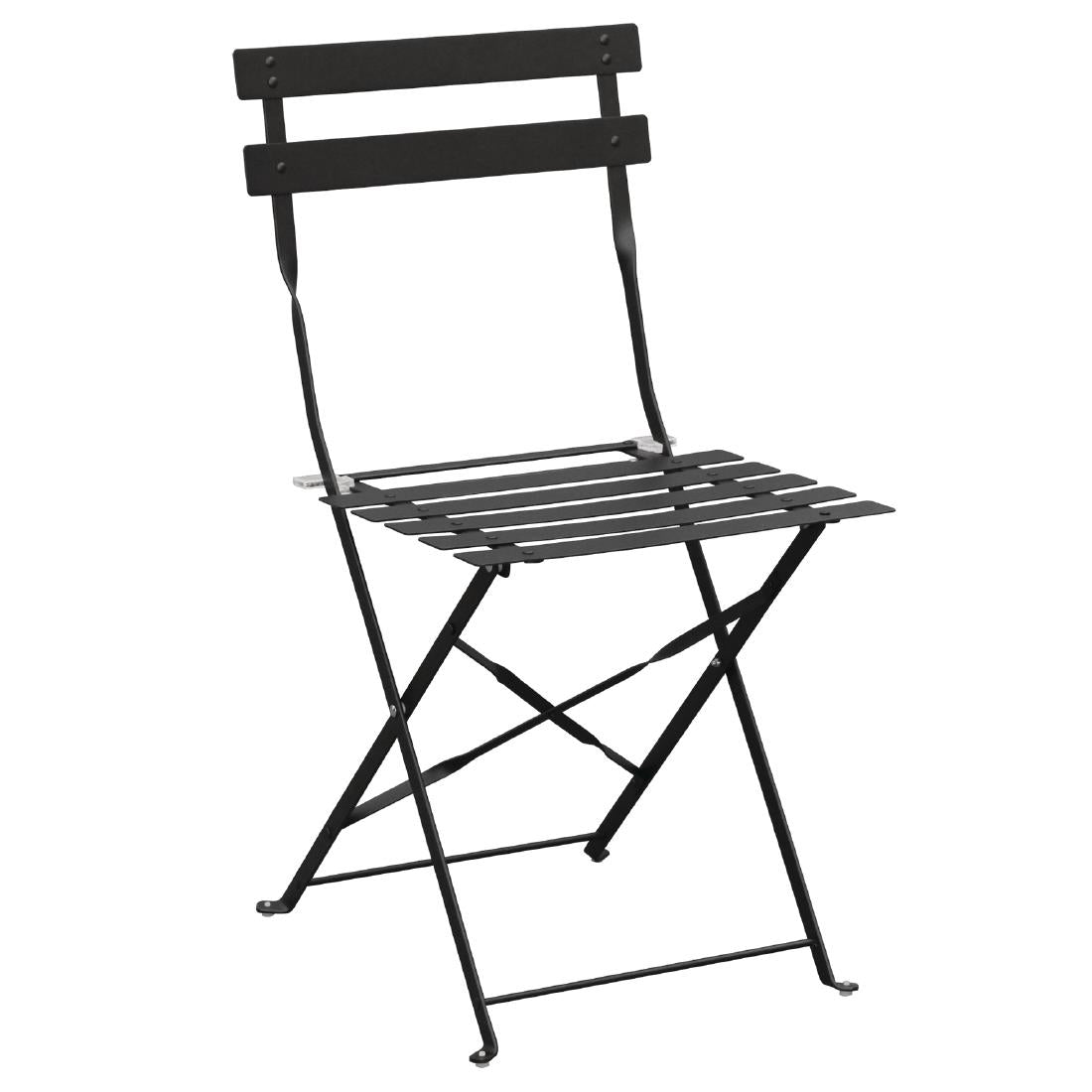 Bolero Black Pavement Style Steel Chairs product image