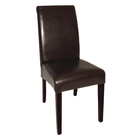 Bolero Curved Back Leather Chairs Dark Brown (Pack of 2) product image