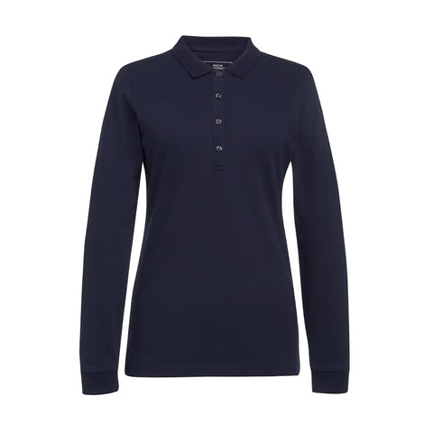 Brook Taverner Anna Womens Long Sleeve Polo Shirt Navy Size S