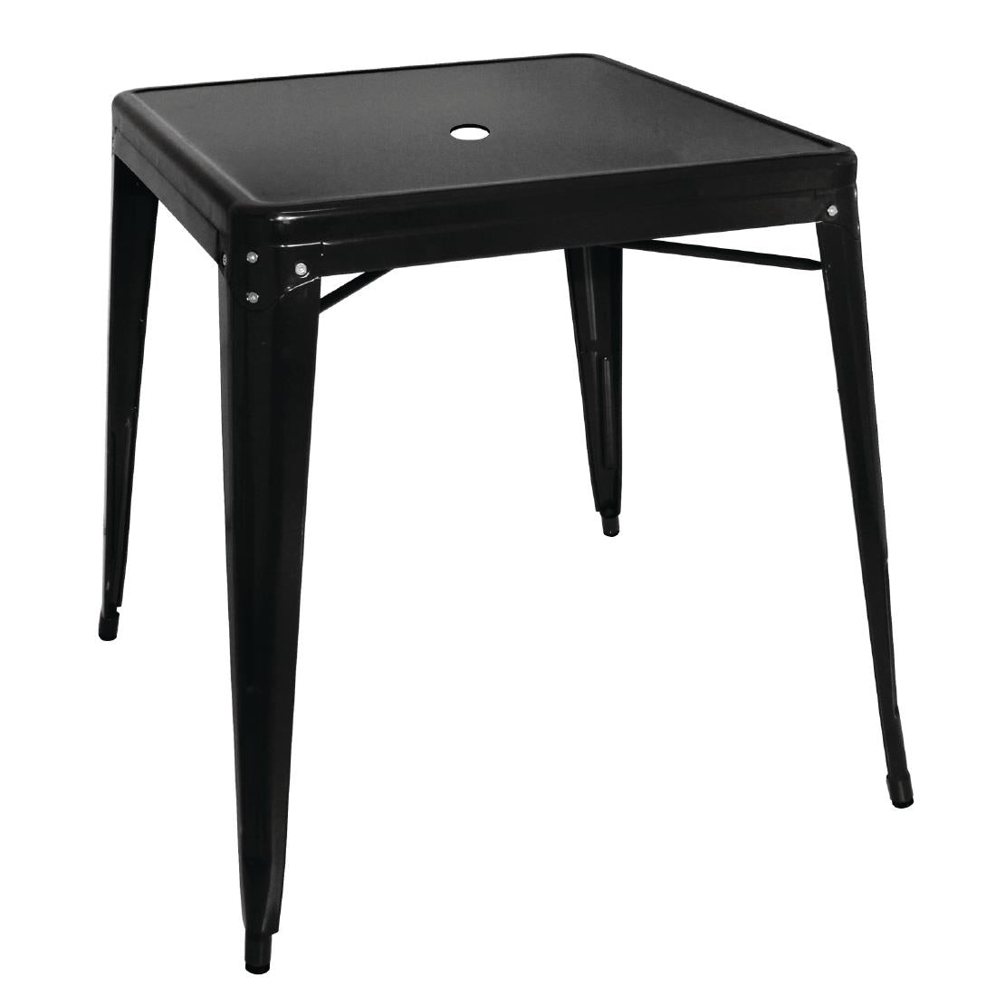 Bolero Bistro Steel Square Table Black 668mm (Single) product image