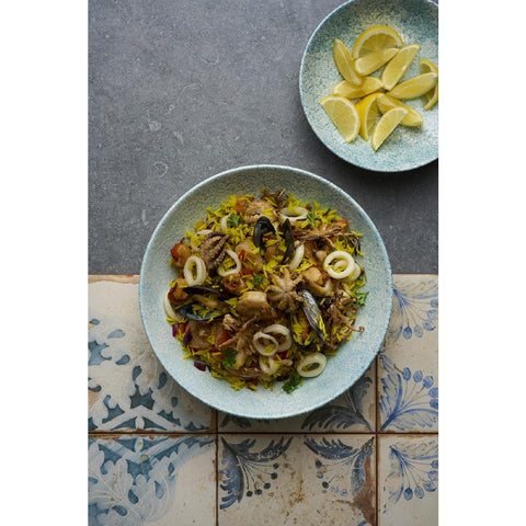 Churchill Vintage Prints Med Tiles Aquamarine Coupe Bowl 182mm (Pack of 12)