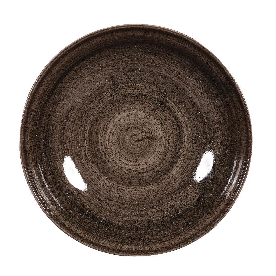 Churchill Stonecast Patina Coupe Plates Black product image