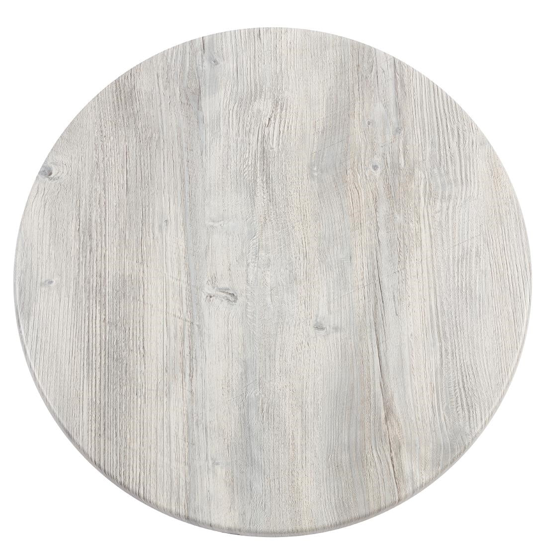Werzalit Pre-drilled Round Table Top  Ponderosa White 600mm product image