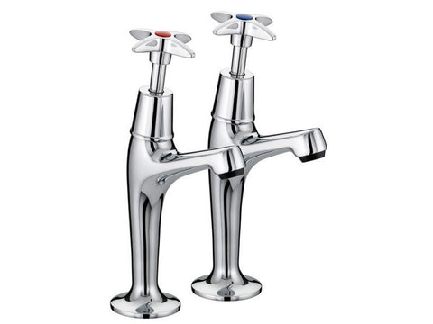 Advantage 1/2" Chrome Plated Pillar Taps with Crossheads - WRAS Approved