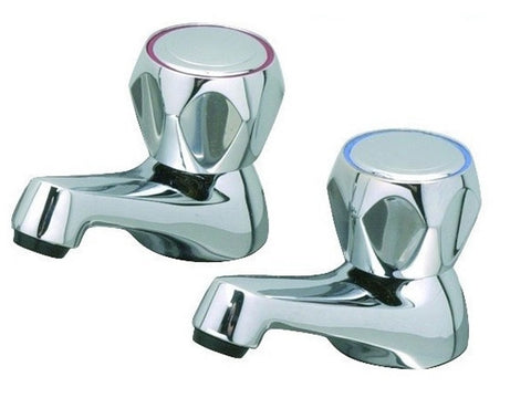 Advantage 1/2" Chrome Plated Basin Taps with Tricon Heads - WRAS Approved