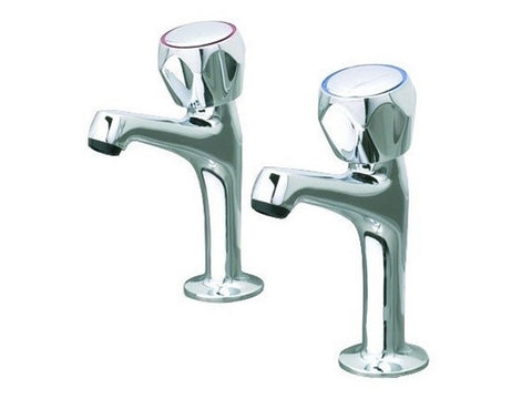 Advantage 1/2" Chrome Plated Pillar Taps with Tricon Heads - WRAS Approved