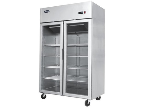 Atosa YCF9408GR 900 Ltr Slimline Double Glass Door Display Freezer