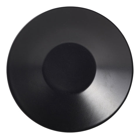 Genware B2967 Luna Soup Plate 23 Dia x 5cm H Black Stoneware - Pack of 6