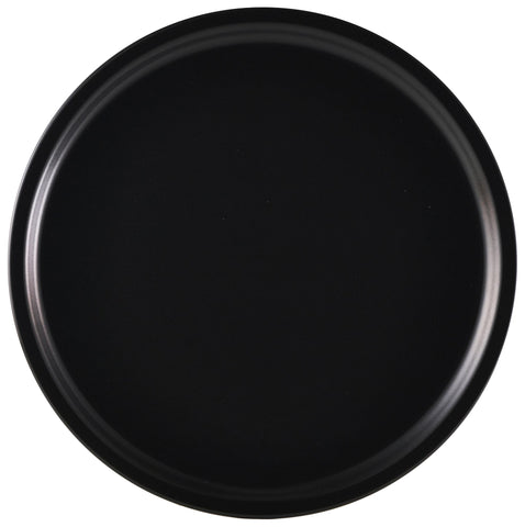 Genware B758042 Luna Pizza Plate 33cm Dia Black Stoneware - Pack of 6