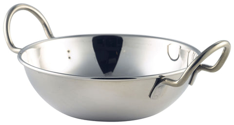 Genware BD13 Stainless Steel Balti Dish 13cm(5")With Handle - Pack of 12