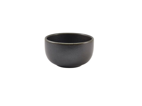 Genware BW-PBK12 Terra Porcelain Black Round Bowl 12.5cm - Pack of 6