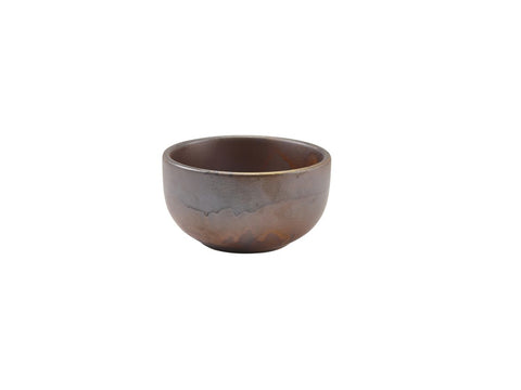 Genware BW-PRC11 Terra Porcelain Rustic Copper Round Bowl 11.5cm - Pack of 6