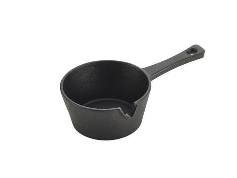 Genware C105 Mini Cast Iron Sauce Pan 9.7 x 4.5cm - Pack of 6