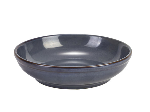Genware CB-BL23 Terra Stoneware Rustic Blue Coupe Bowl 23cm - Pack of 6