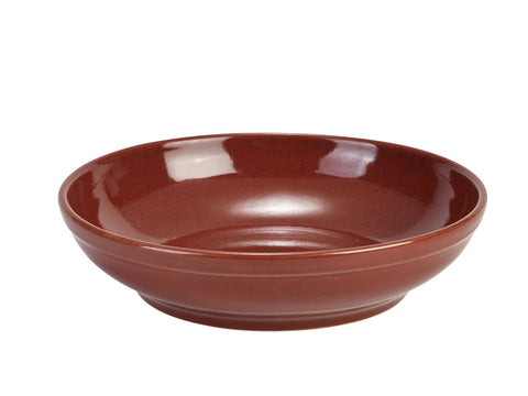 Genware CB-R23 Terra Stoneware Rustic Red Coupe Bowl 23cm - Pack of 6