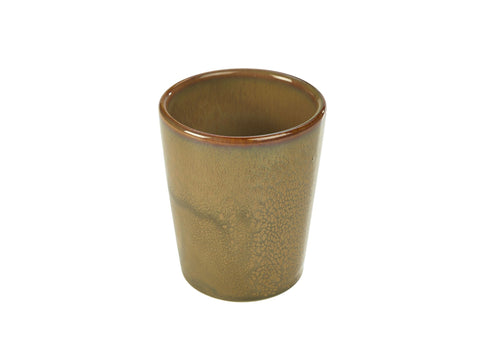 Genware CC-BR10 Terra Stoneware Rustic Brown Conical Cup 10cm
