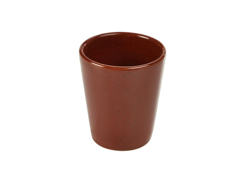 Genware CC-R10 Terra Stoneware Rustic Red Conical Cup 10cm - Pack of 6