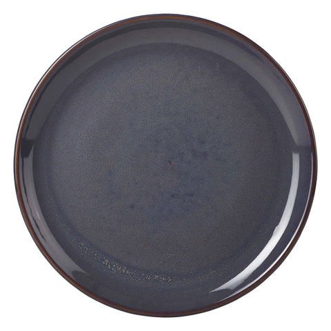 Genware CP-BL19 Terra Stoneware Rustic Blue Coupe Plate 19cm - Pack of 6