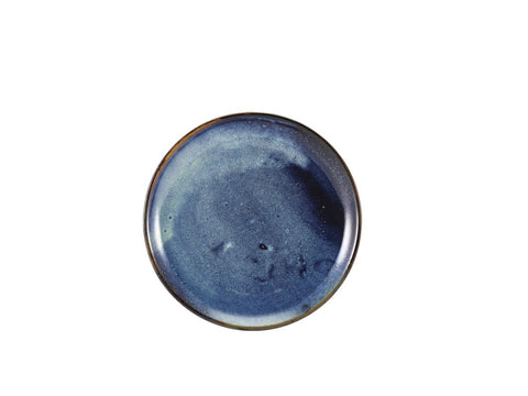 Genware CP-PBL24 Terra Porcelain Aqua Blue Coupe Plate 24cm - Pack of 6