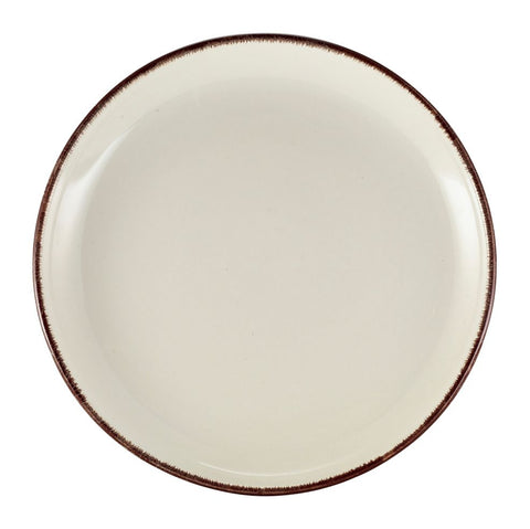 Genware CP-SBR24 Terra Stoneware Sereno Brown Coupe Plate 24cm - Pack of 6