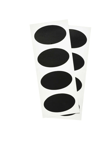 Genware CS-OVAL-8 Self Adhesive Oval Chalkboard Set 8pcs