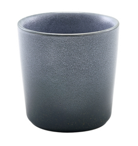 Genware CT-CC8G Forge Graphite Stoneware Chip Cup 8.5 x 8.5cm - Pack of 6