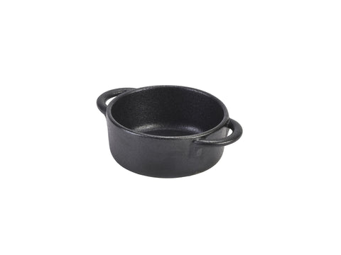 Genware CT-CD9 Cast Iron Effect Casserole Dish 9 x 4cm - Pack of 6